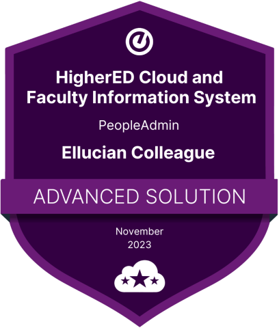 PeopleAdmin- HigherED Cloud Faculty Information System - Ellucian Colleague Advanced Solution