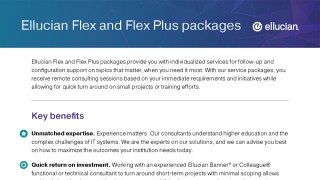 Ellucian Flex and Flex Plus Packages