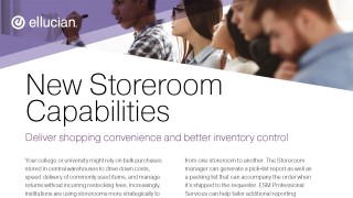 New Storeroom Capabilities