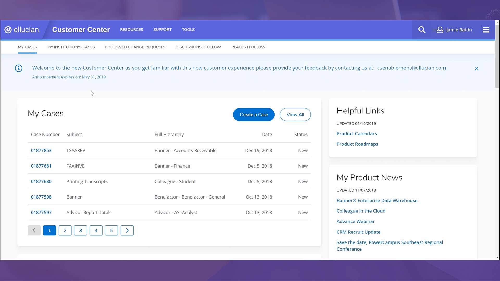 Screenshot Customer Center Intro