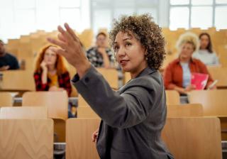 Professor giving a lecture