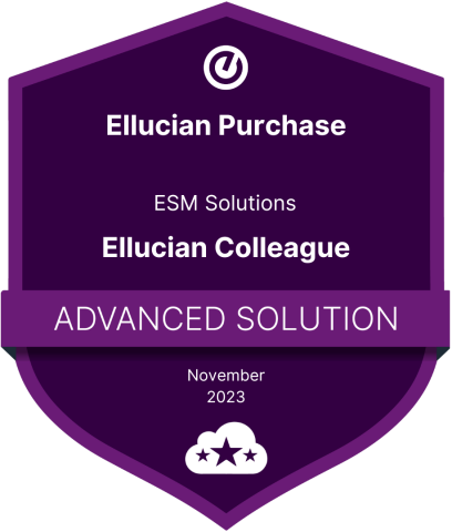 Ellucian Purchase - ESM Solutions - Ellucian Colleague Advanced Solution