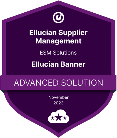 Ellucian Supplier Management - ESM Solutions - Ellucian Banner Advanced Solution
