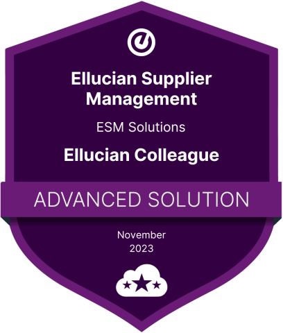 Ellucian Supplier Management - ESM Solutions - Ellucian Colleague Advanced Solution