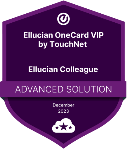 Ellucian OneCard VIP by Touchnet - Ellucian Colleague - Advanced Solution Badge