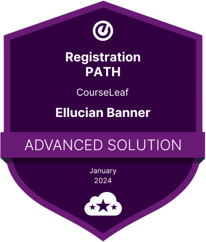 Registration PATH - CourseLeaf - Ellucian Banner Advanced Solution badge