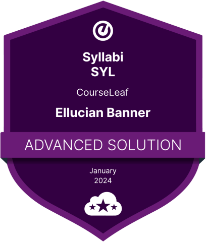 Syllabi SYL - CourseLeaf - Ellucian Banner Advanced Solution badge