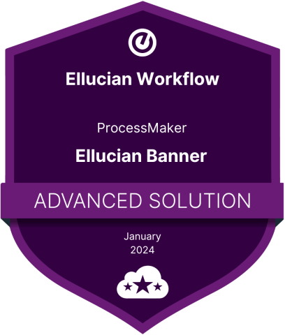 Ellucian Workflow - ProcessMaker - Ellucian Banner Advanced Solution badge