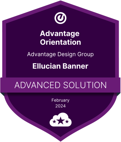 Advantage Design Group - Advantage Orientation - Ellucian Banner Advanced Solution Badge