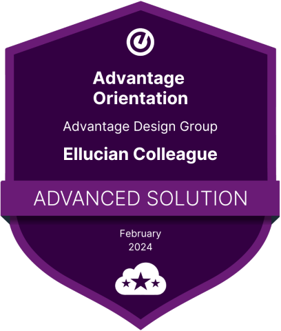 Advantage Orientation Advantage Design Group Ellucian Colleague Advanced Solution