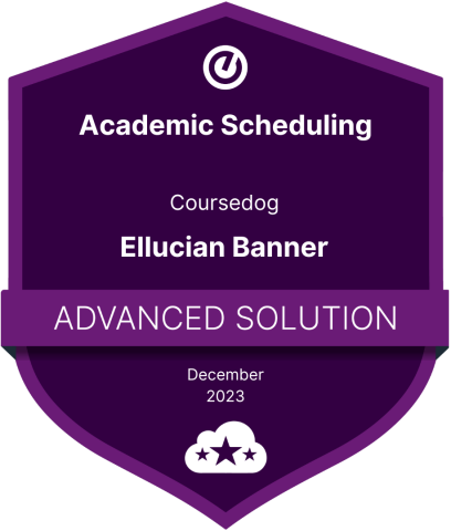 Coursedog - Academic Scheduling - Ellucian Banner Advanced Solution badge