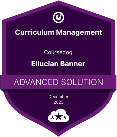 Coursedog - Curriculum Management - Ellucian Banner Advanced Solution badge