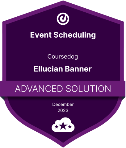 Coursedog - Event Scheduling - Ellucian Banner Advanced Solution badge