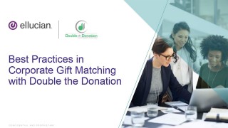 Best Practices in Corporate Gift Matching with Double the Donation