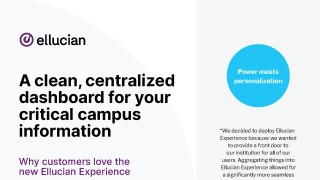 A clean, centralized dashboard for your critical campus information