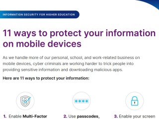 11 ways to protect your information on mobile devices